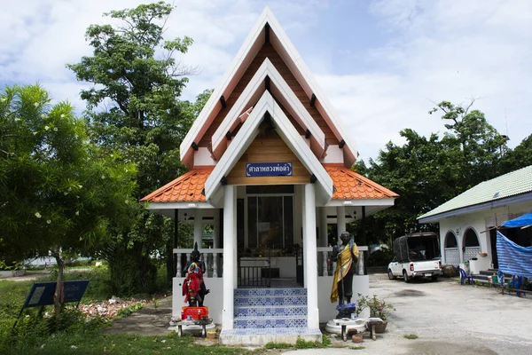Pequeno Santuário Estátua Wessuwan Vasavana Monge Siwali Para Pessoas Tailandesas — Fotografia de Stock