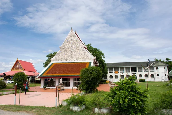 Forntida Arkitektur Antik Byggnad Ubosot Kyrka Wat Khien Eller Khian — Stockfoto