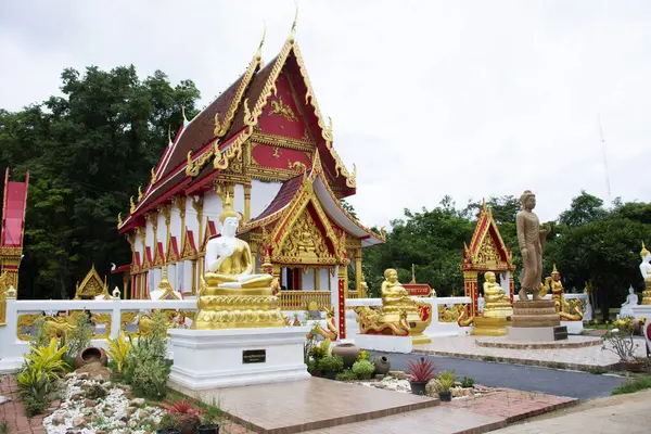 Antigua Ubosot Ruina Stupa Chedi Antigua Estatua Buddha Para Los — Foto de Stock