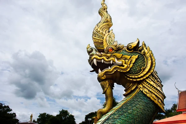 Antiguo Arte Naga Antigua Estatua Naka Wat Phra Kaew Templo —  Fotos de Stock