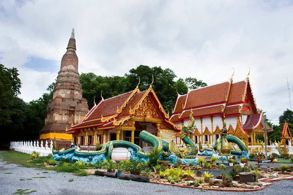 Ősi Naga Vagy Antik Naka Szobor Wat Phra Kaew Templom — Stock Fotó