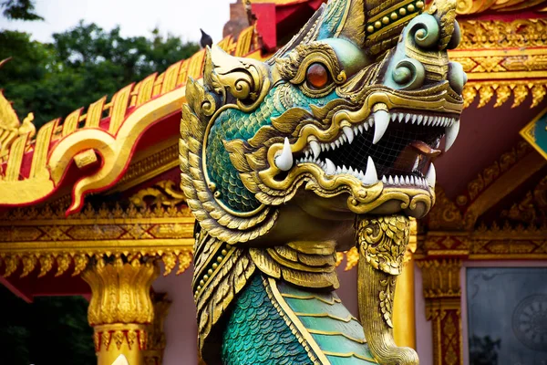 Ancient Art Naga Antique Naka Statue Wat Phra Kaew Temple — Stockfoto