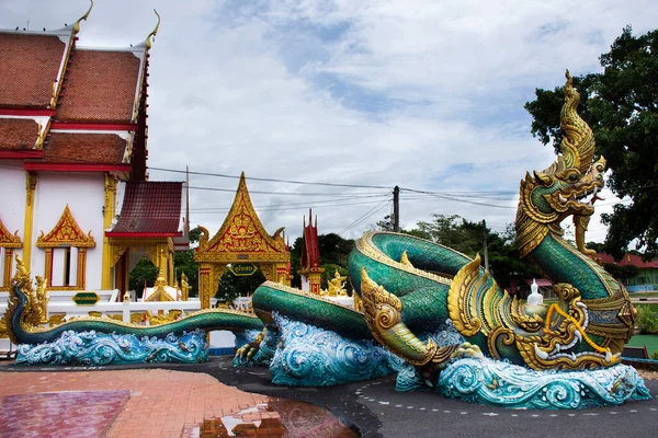Antico Naga Antica Statua Naka Wat Phra Kaew Tempio Popolo — Foto Stock