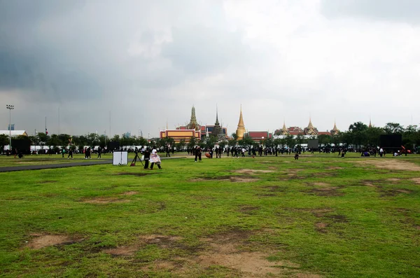 Thai People Foreign Travelers Walking Travel Visit Sanam Luang Public — Stock Fotó