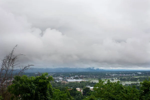 View Cityscape Mae Chan Hill Village Valley Landscape Mountain Tham — Stockfoto