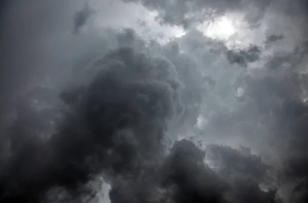 View Landscape Dark Cloudscape Sky Beautiful Storm Raining Clouds Day — стоковое фото