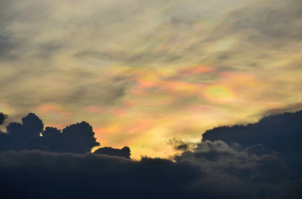 Aerial View Landscape Cloudscape Blue Sky Beautiful Clouds Twilight Ray — Fotografia de Stock