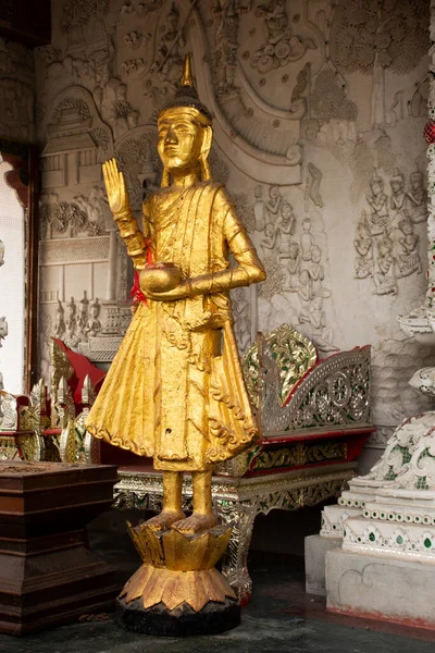 Buddha Socha Krásná Socha Budova Pro Thajské Lidi Cestovatel Cestovní — Stock fotografie