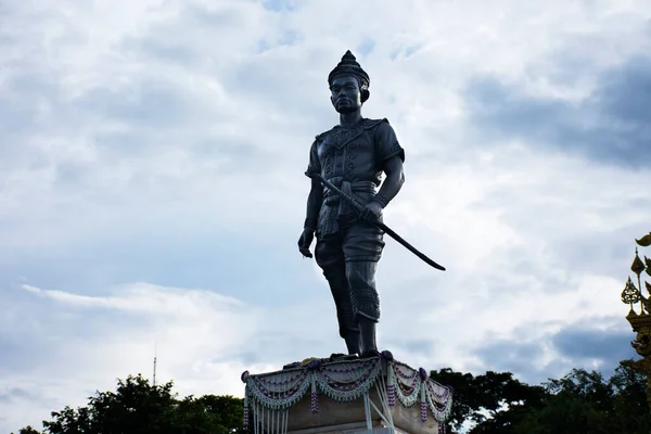 Ancient Mangrai King Lanna Kingdom Statue Antique Mengrai King Ngoenyang — Stock Photo, Image