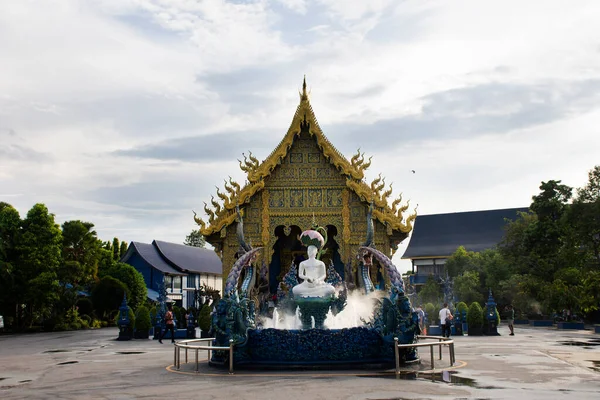 Wat Rong Seur Ten Artistic Blue Temple Thai People Foreign — Foto de Stock