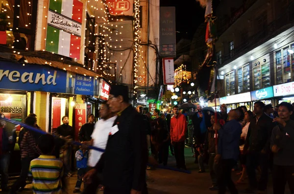Parade Nepalese People Celebration Respect Praying Rite Deity Diwali Festival — Fotografia de Stock