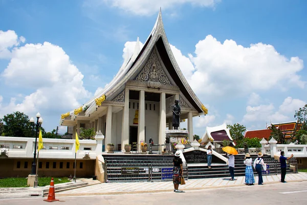 Ancienne Église Antique Ubosot Pour Les Voyageurs Thaï Voyage Visite — Photo