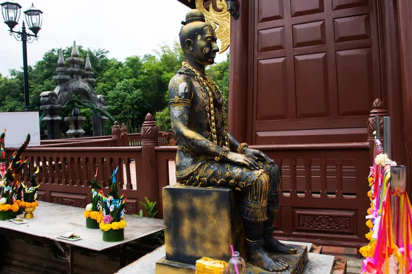 Antike Gottheit Und Antike Naka Statue Des Wat Klong Tempels — Stockfoto