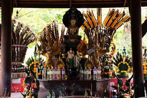 Antik Buda Antik Naka Heykeli Wat Klong Tapınağı Tayland Pathum — Stok fotoğraf