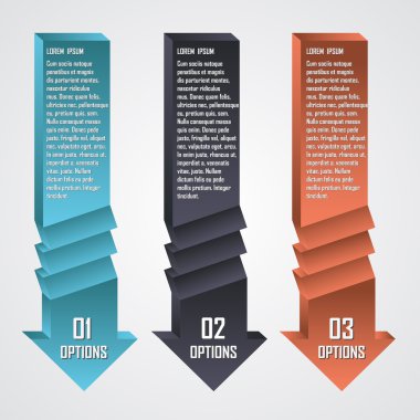 Modern oklar bilgi grafik banner. vektör çizim.