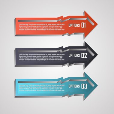 Modern oklar bilgi grafik banner. vektör çizim.