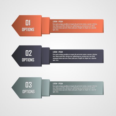 Modern oklar bilgi grafik banner. vektör çizim.