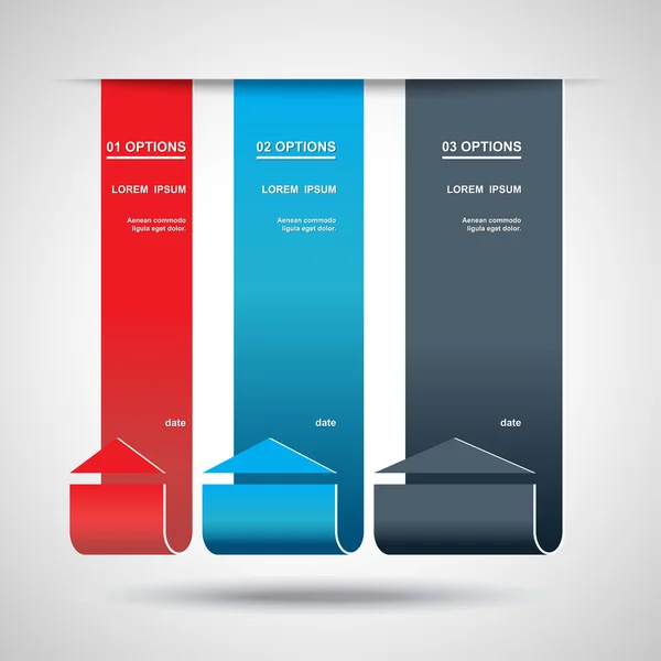 Flechas modernas info-gráficos banner. Ilustración vectorial . — Vector de stock