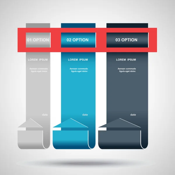 Moderna pilar info-grafik banner. vektor illustration. — Stock vektor