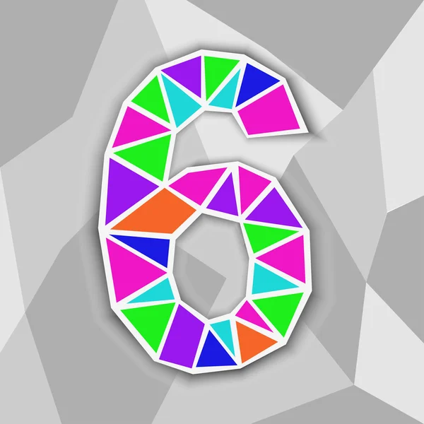 renkli sayısı 6. şekil geometrik şekiller.
