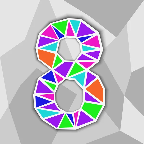 renkli sayısı 8. şekil geometrik şekiller.