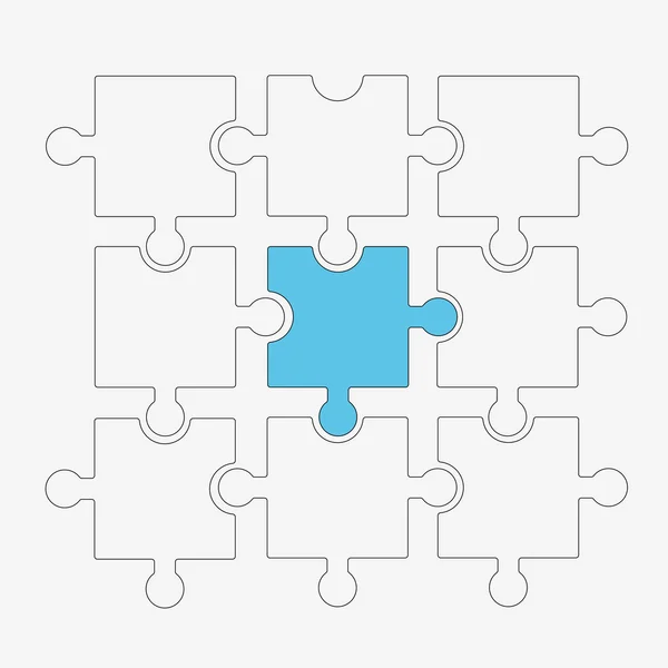 Puzzel vectorillustratie — Stockvector