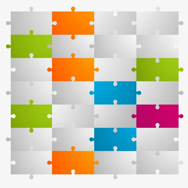 Puzzel vectorillustratie — Stockvector