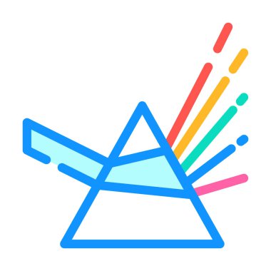 prizma hafif renk ikonu vektör çizimi