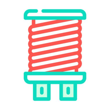 sarmal elektromanyetik renk ikonu vektör çizimi