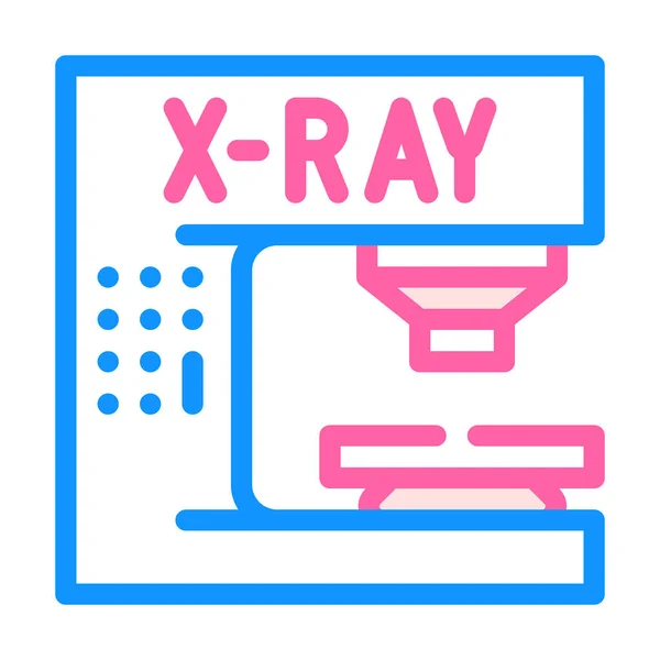 X-ray elektronická zařízení barva ikony vektorové ilustrace — Stockový vektor