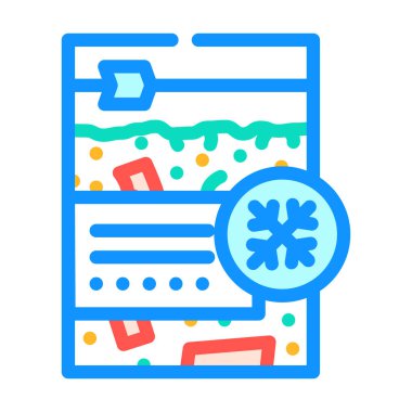 donmuş sebzeler renk vektör çizimi