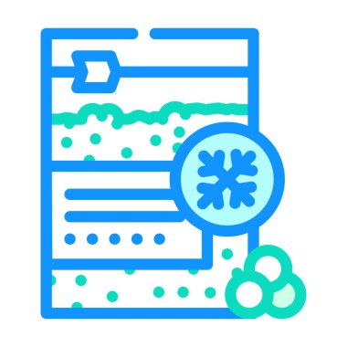 bezelye donmuş sebze rengi vektör illüstrasyonu