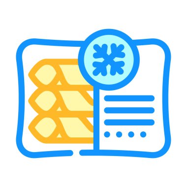 pankekler donmuş tatlı rengi ikon vektör çizimi