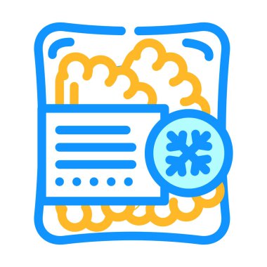 Tortilla ya da kıymalı ekmek. Donmuş gıda rengi ikon çizimi.