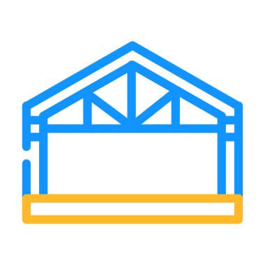 Garaj metali çerçeve rengi vektör illüstrasyonu