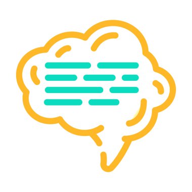 Bulut alıntısı konuşma rengi vektör illüstrasyonu