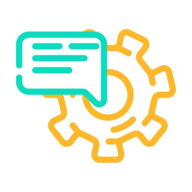 İletişim renk ikonu vektör illüstrasyonunu destekle