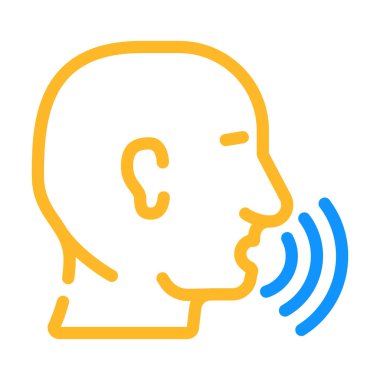 insan renk ikonu vektör illüstrasyonunu konuşmak ve tartışmak