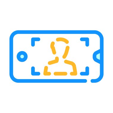 Belge renk ikonu vektör illüstrasyonunda fotoğraf çekmek için görüntü bulucu