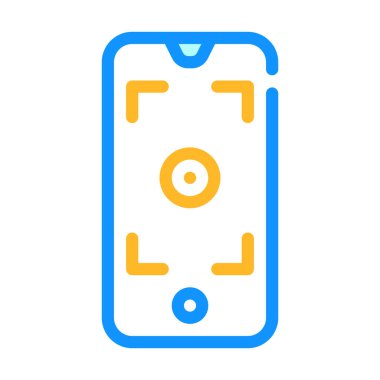 akıllı telefon görüntüleyici renk ikonu vektör illüstrasyonu