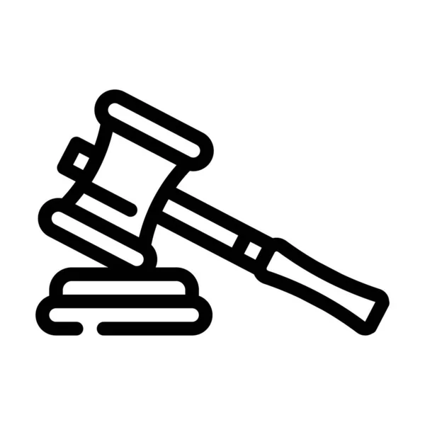 Juiz julgamento divórcio linha ícone vetor ilustração —  Vetores de Stock