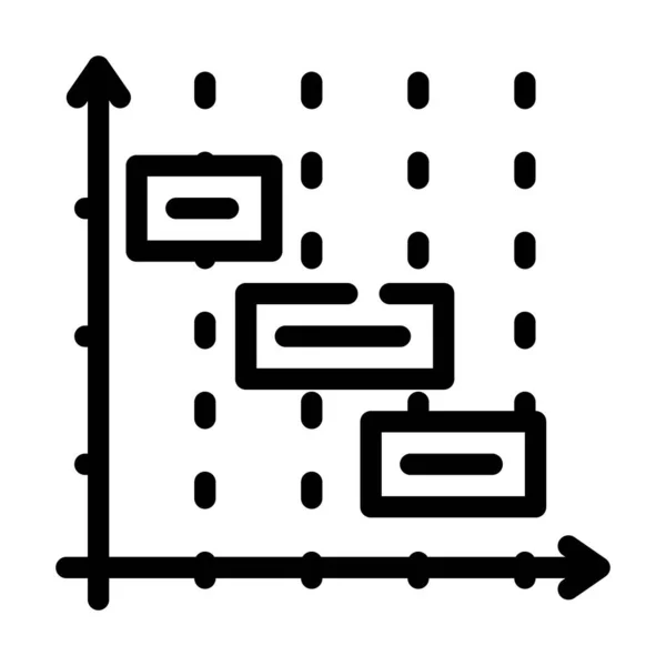 Intervalos de tiempo erp línea icono vector ilustración — Archivo Imágenes Vectoriales