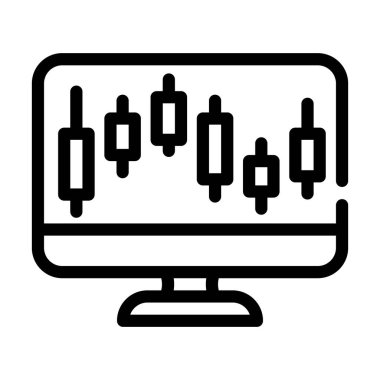 Uluslararası ticaret pazarı çizgisi vektör illüstrasyonu