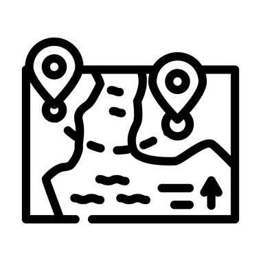 Harita yön çizgisi vektör çizimi