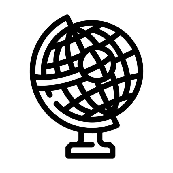 Globus für die Erforschung von Globalisierungslinien-Icon-Vektor-Illustration — Stockvektor