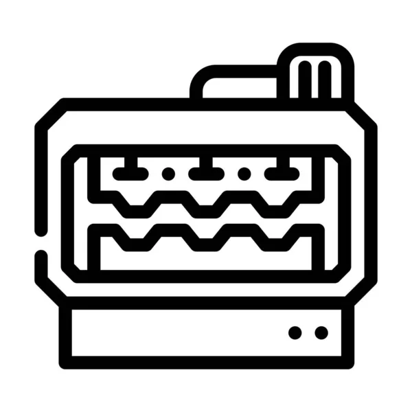 Metal part production machine line icon vector illustration — Stock Vector