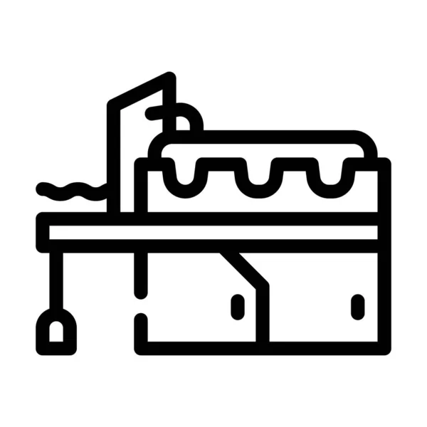 Metallproduktion Industrie Ausrüstung Linie Symbol Vektor Illustration — Stockvektor