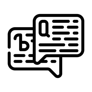 dil konuşma satırı vektör illüstrasyonu