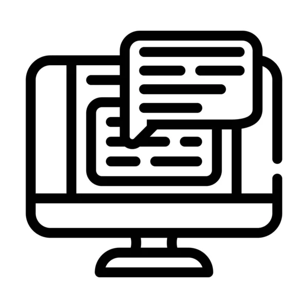Web conversatie chat lijn pictogram vector illustratie — Stockvector