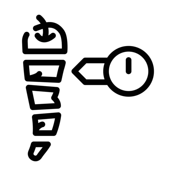 Abgeschnittener Pfeffer Gewürz Skala Linie Symbol Vektor Illustration — Stockvektor